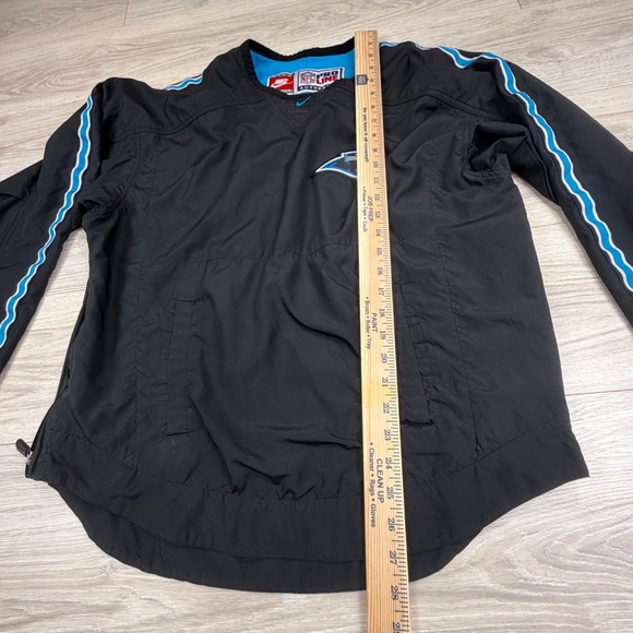 Nike NFL Pro Line Carolina Panthers Vintage 90s Windbreaker Pullover Black Sz M - Picture 5 of 10